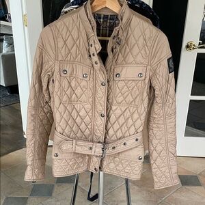 Belstaff Tan Quilted Utility Jacket